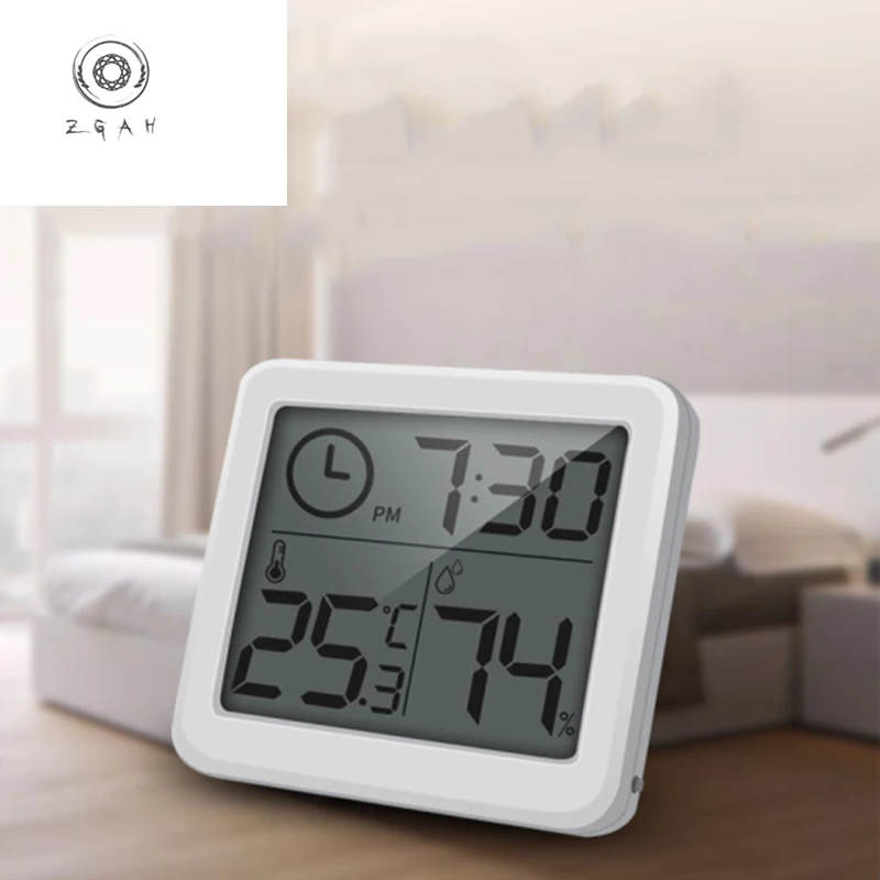 multi function thermometer electronic digital hygrometer 3 2 inch large lcd screen temperature humidity monitoring instrument free global shipping