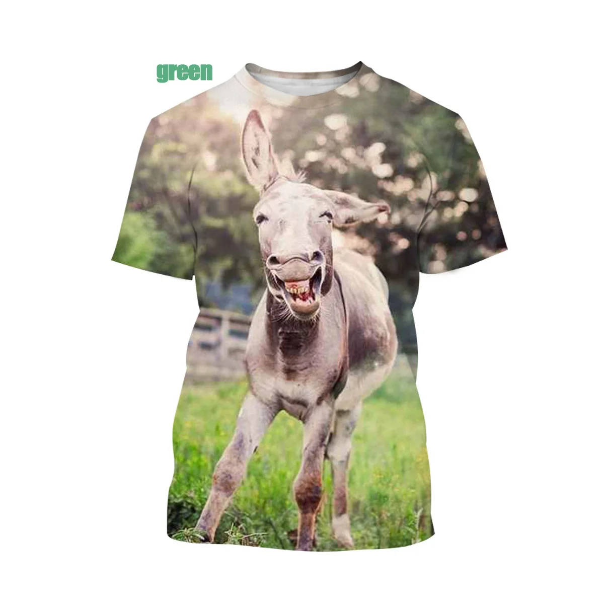 Новая модная повседневная футболка для мужчин и женщин с 3D принтом осла в виде