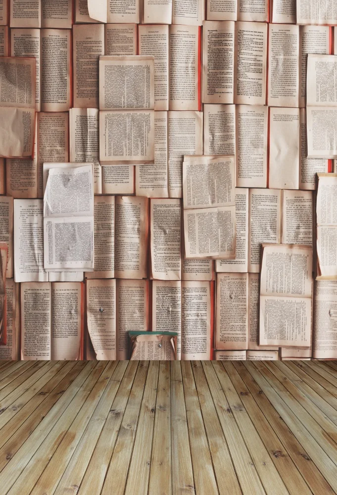 

Laeacco Old Newspaper Stacked On Wall Wood Floor Baby Portrait Photozone Photo Background Photographic Backdrop Photostudio
