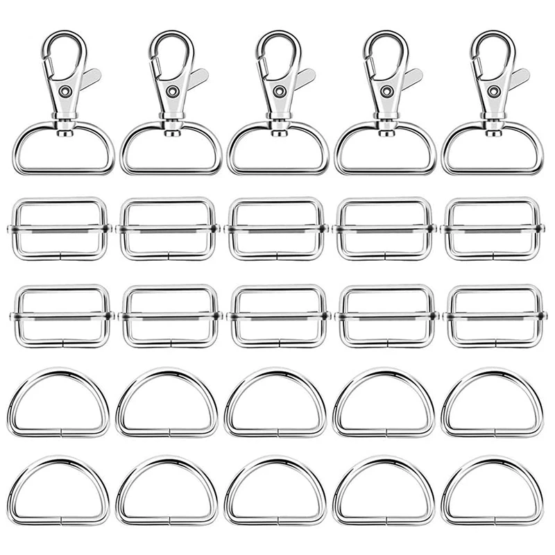 60 шт 32 мм Металлические d кольца для затычек поворотные защелкивающиеся крючки Tri