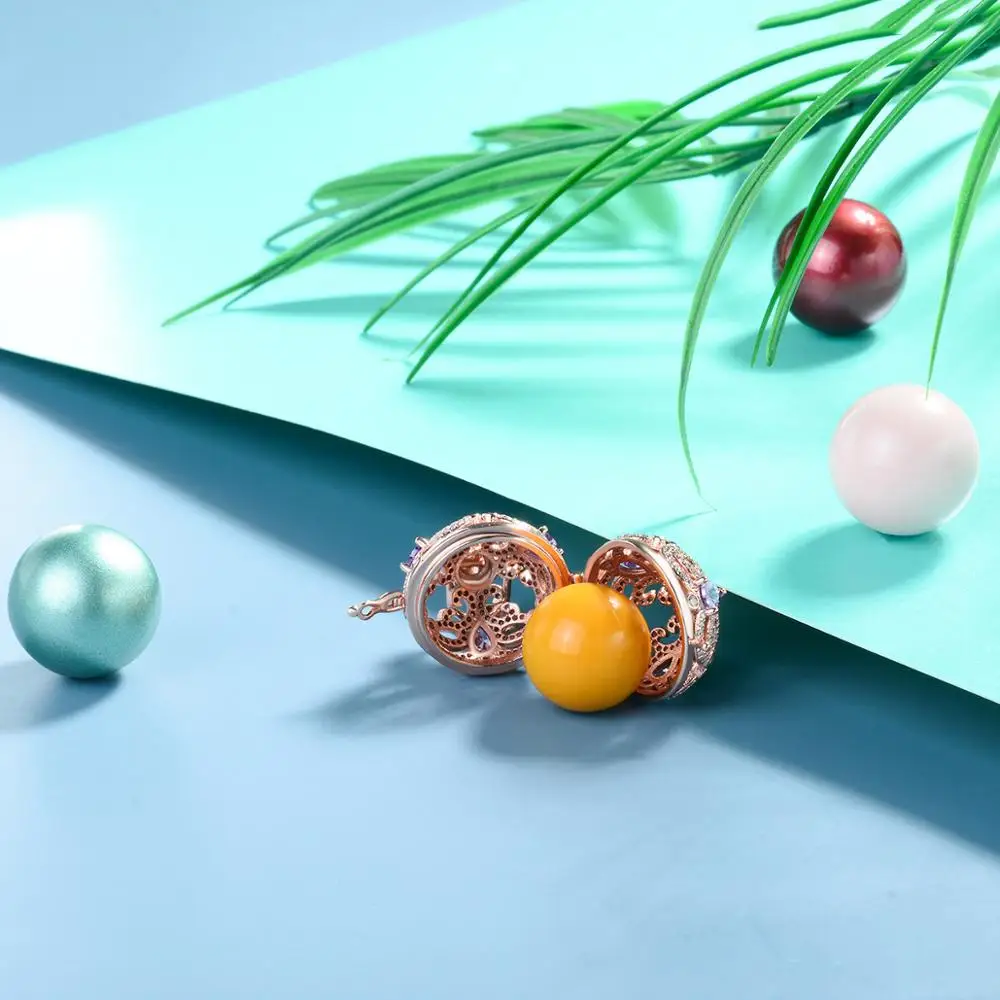 EUDORA 16 мм розовое золото ожерелье для беременности коробочка с бантом раннее