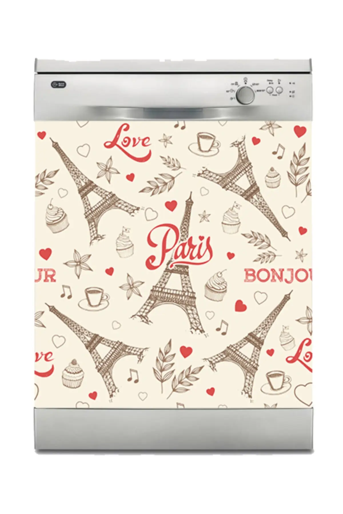 

Paris Eiffel Tower Dish Machine Sticker Plated