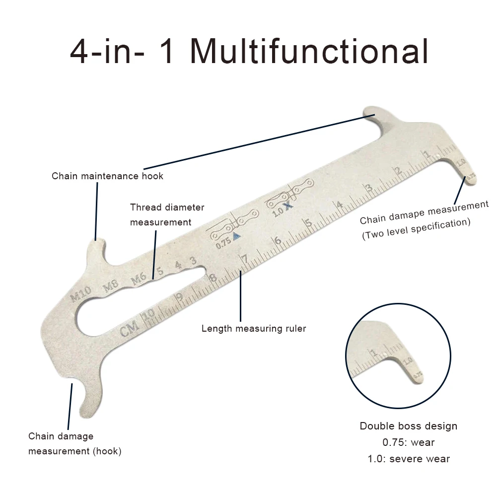 

Mountain Bike Chain Measuring Indicator Caliper Wear Measuring Instrument Measuring Chain Caliper Detection Tool Bike Chain