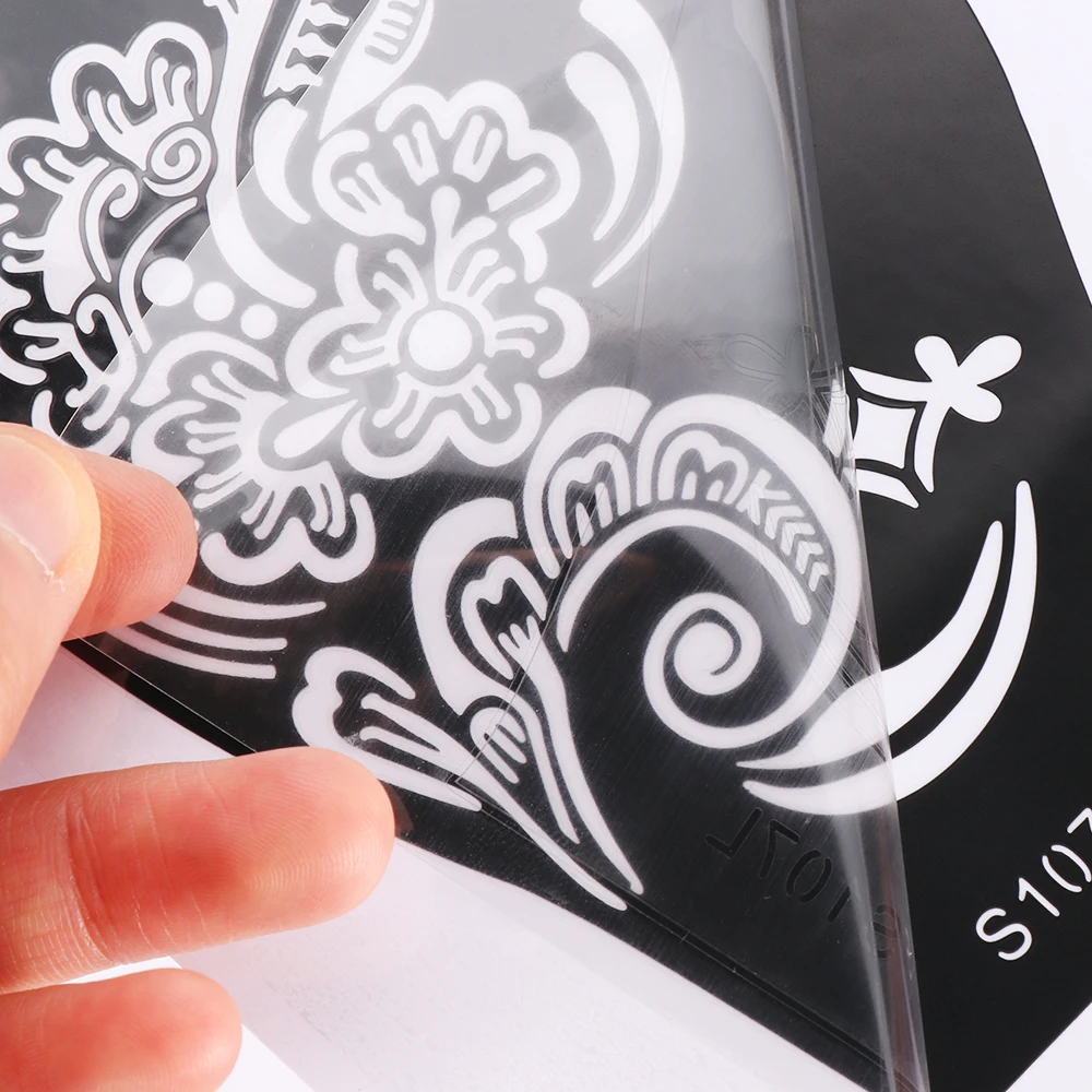 1 Pair Henna Template Sticker Temporary Hand Decal Tattoo Stencils DIY Body Art Wedding Tool