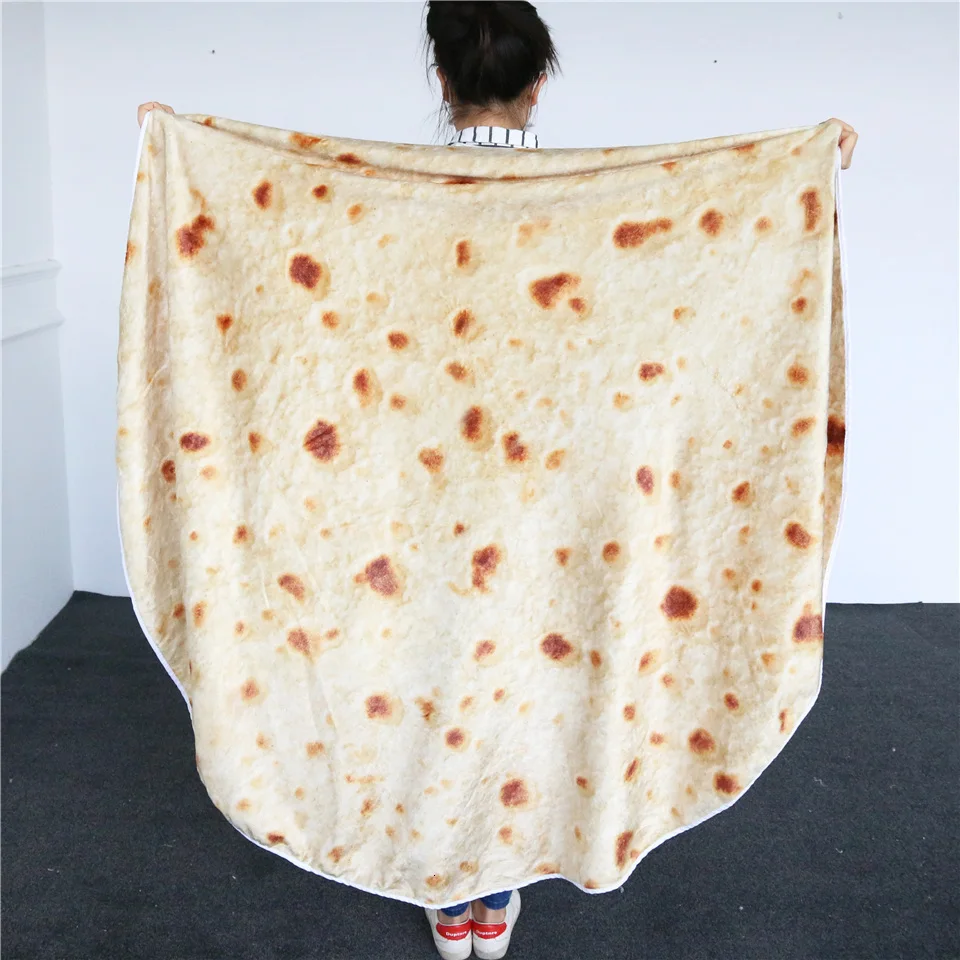 3D еда одеяло бросок Tortilla текстура мягкий флис s супер домашний текстиль плюшевое
