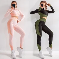 3pcs seamless women yoga set gym clothing female clothes womens tracksuit high wasit seamless leggings fitness sport crop top
