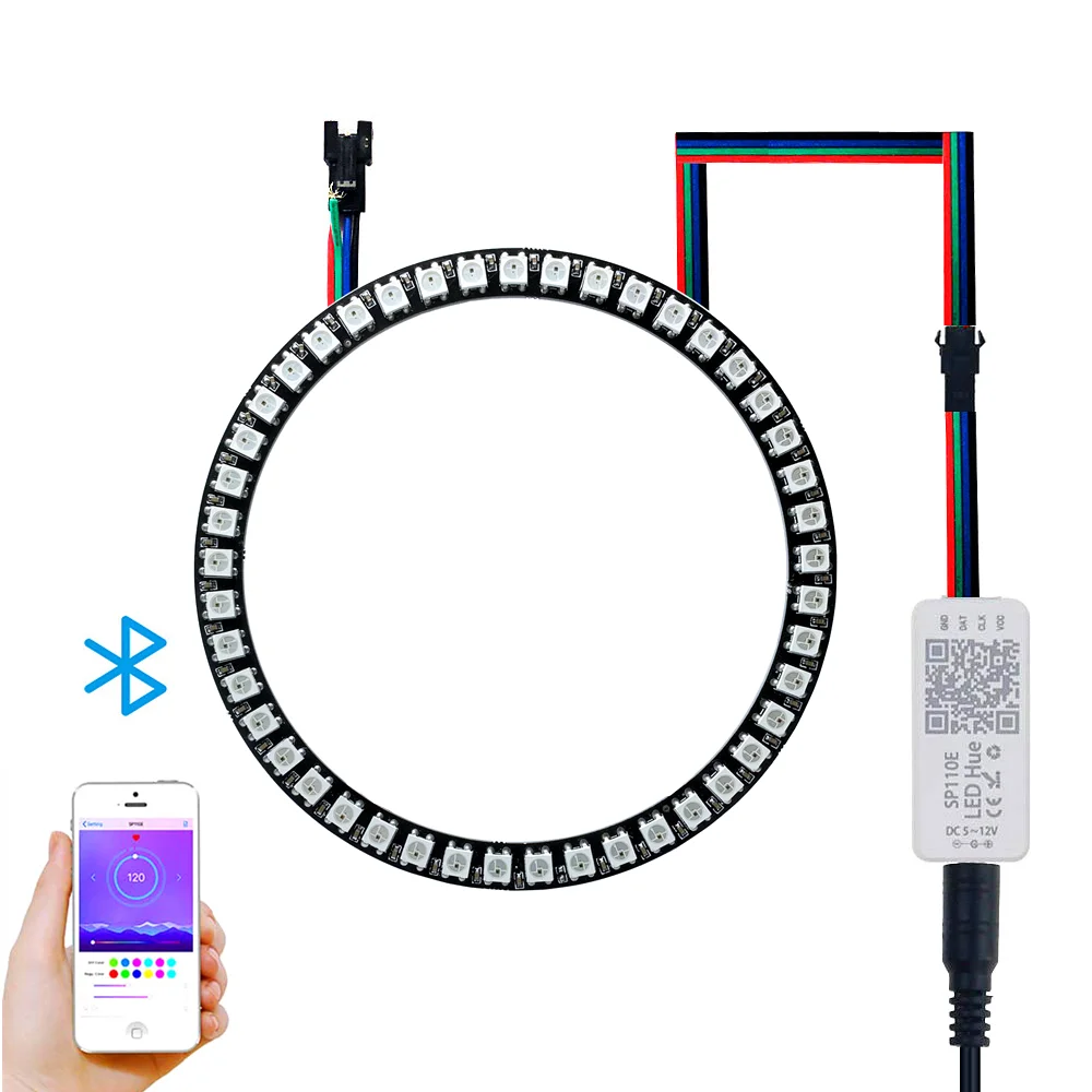 WS2812 пиксельное светодиодное кольцо 5050 RGB WS2812B IC встроенный индивидуально