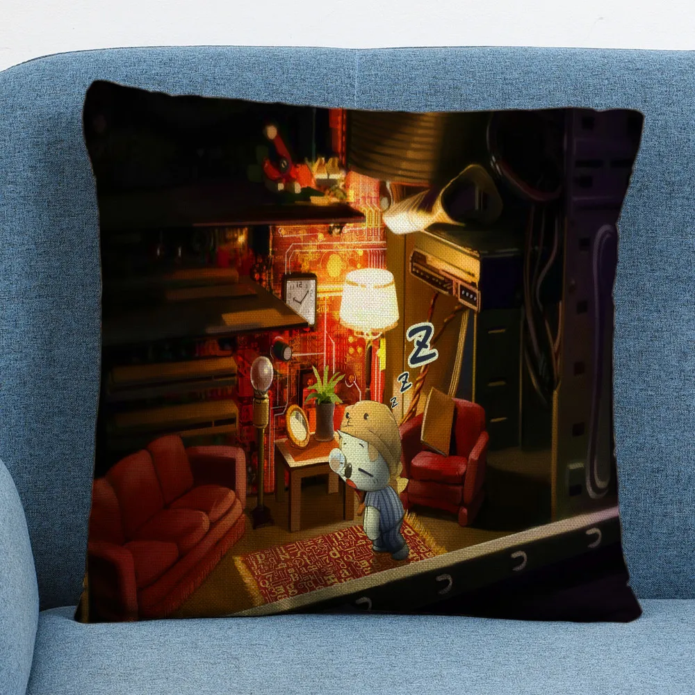 

Cute cartoon sofa car cushion cover polyester sofa car cushion cover home decoration cushion chair cover pillowcase N0822