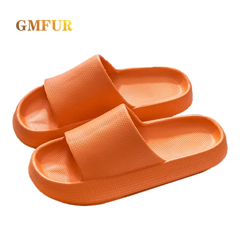 

2021 Summer Indoor Slippers Women Bathroom Anti-Slip Shoes Home Thick Sole Beach Soft EVA Platform Sandals for Men Female Ladies