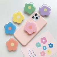 new cute dropping glue fold finger grip ring mobile phone holder for iphone samsung xiaomi redmi flower holder stand bracket