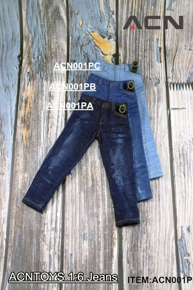 В наличии ACNTOYS 1/6 тренд солдат куклы отверстия в искусственно состаренные джинсы