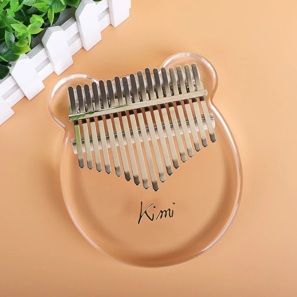 Kimi Kalimba акриловое 17 клавиш прозрачное пианино для большого пальца Mbira Sanza с