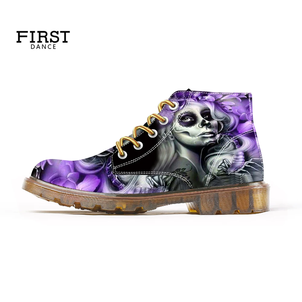 Женские ботинки с принтом черепов модные кроссовки ботильоны на заказ новинка