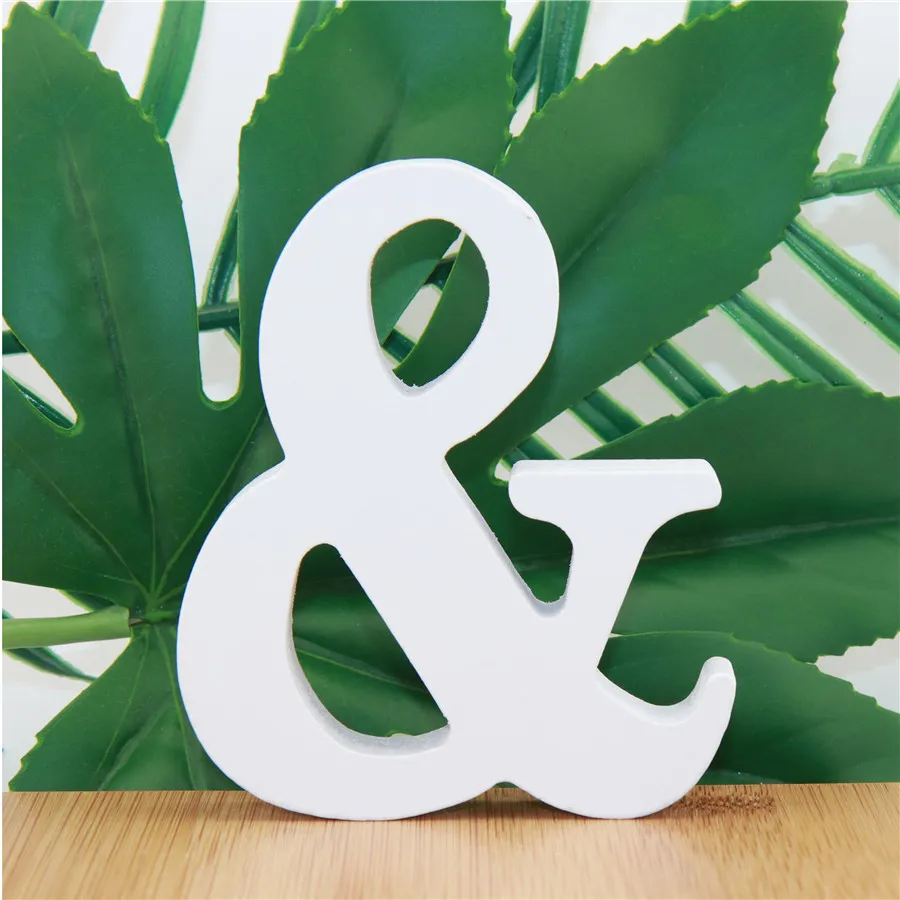 1pc 10cm Party Wedding Home Decor Wooden Letters Alphabet Word Letter White Name Design Art Crafts Standing DIY 3.94 Inches images - 6