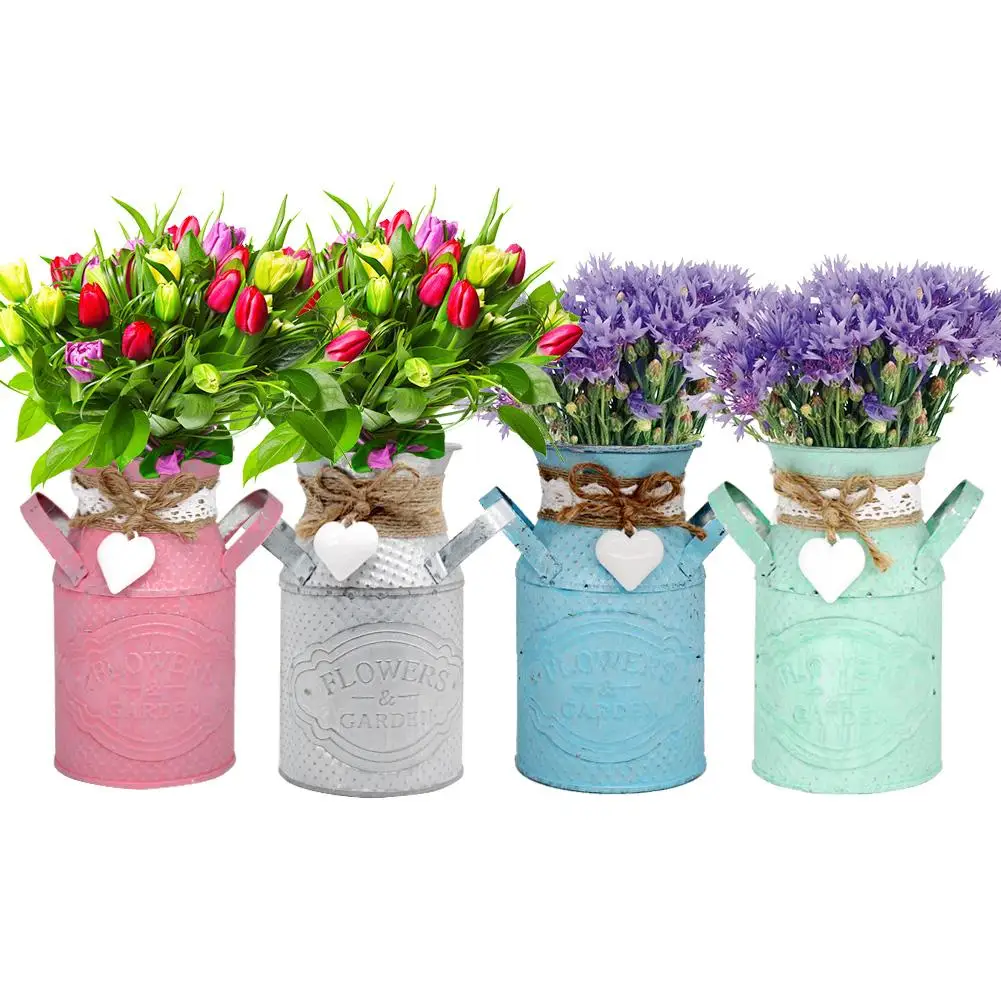 

Цветочный горшок цилиндрический в стиле ретро, персонализированный цветочный горшок для гостиной, пасторальное украшение для дамского маг...