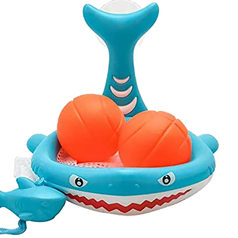 

8 Pack Bathtub Set Light Up Animal, Bath Basketball Fishes Net Suctions Water Spray Animals Toy Bath Toys Bathtub Toys