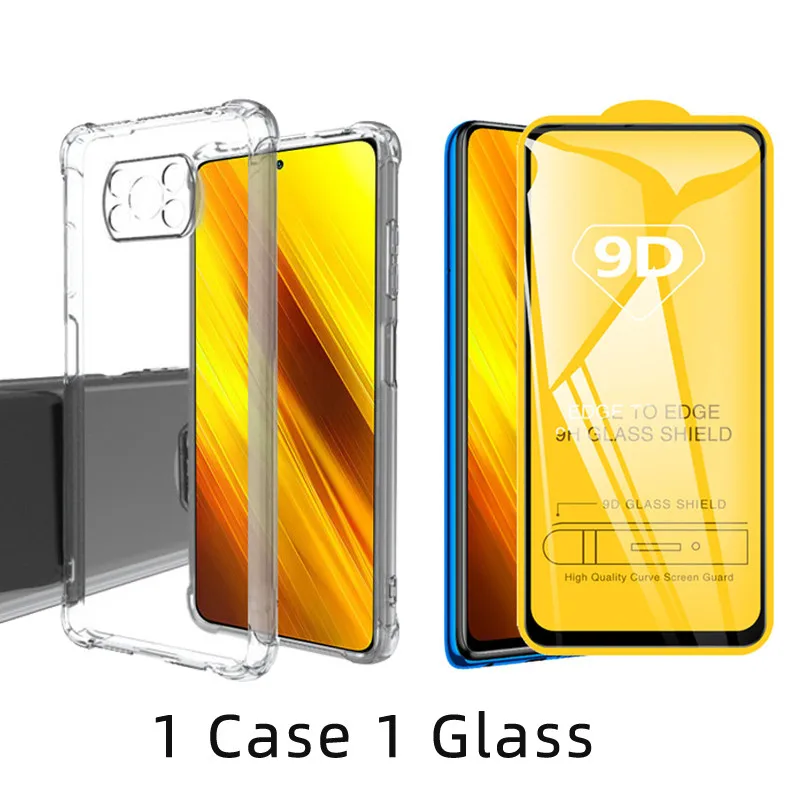

Poco x3 nfc Pro 2020 poco x 3 nfs Case Transparent Shockproof Soft Silicone Camera Protector Cover For Xiaomi Poco x3 Pro nfc