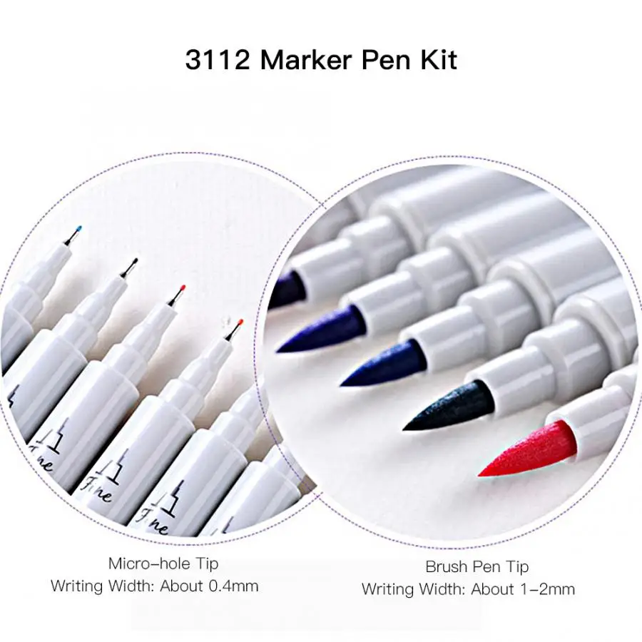 Двойной наконечник водорастворимый маркер авторучка эскиз манга живопись