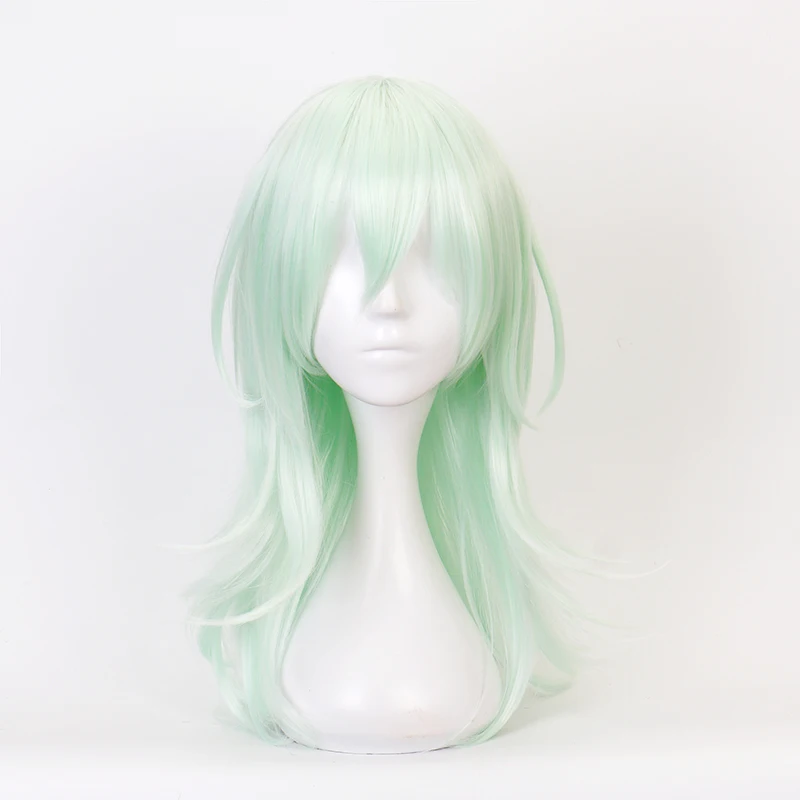 Fire Emblem ThreeHouses Byleth Beleth Wig Cosplay Costume Men Women Heat Resistant Synthetic Hair Light Green Party Wigs + Cap
