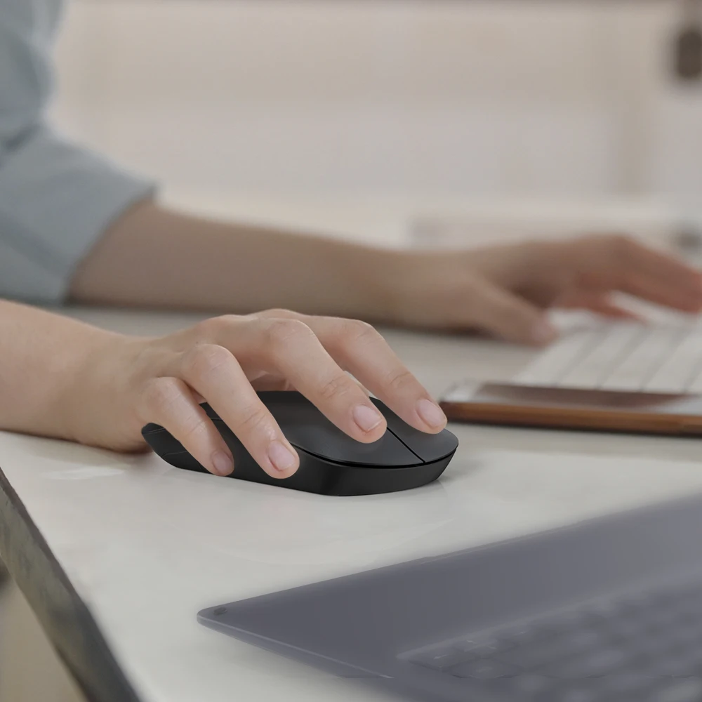 Мышь Компьютерная с Bluetooth и ПК эргономичная белая Аккумуляторная USB-мышь для