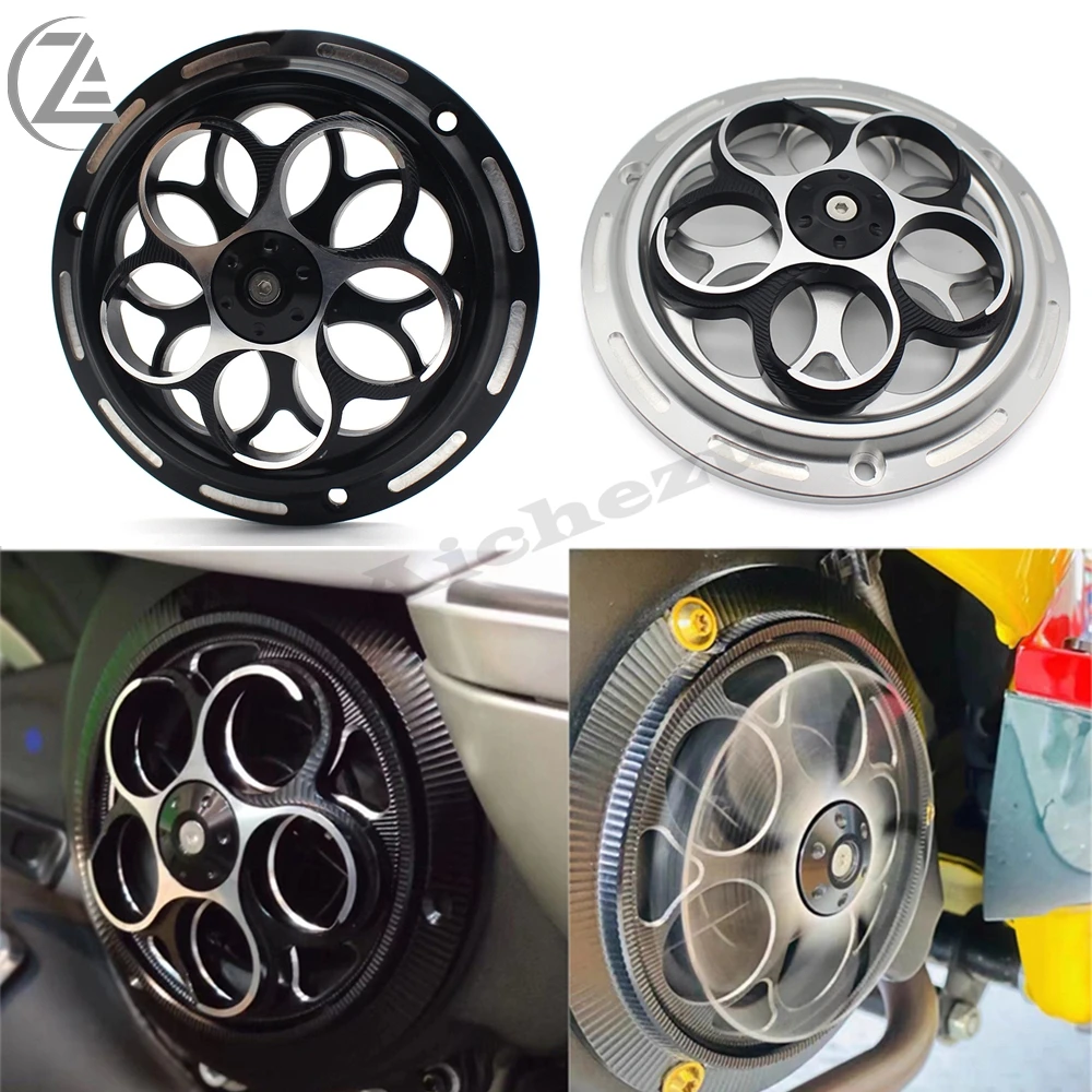 

ACZ Motorcycle Radiator Guard Accessories Engine Cover Fan Protector for Vespa Sprint 150 Primavera 150 2013-2020