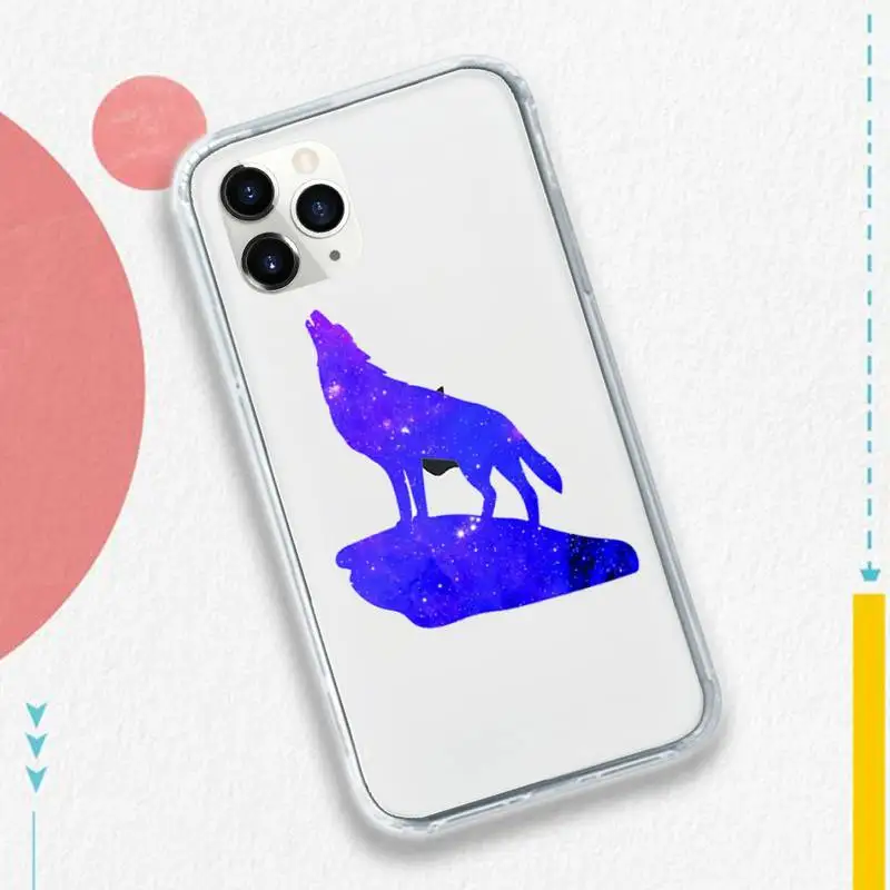 

angry Animal wolf Face Phone Case Transparent soft For iphone 5 5s 5c se 6 6s 7 8 11 12 plus mini x xs xr pro max