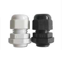 waterproof cable gland pg9 pg11 pg13 5 pg16 pg19 cable gland ip68 white black nylon plastic connector wiring accessories