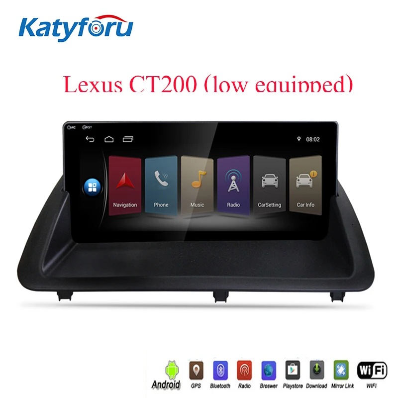 Android 10 мультимедийный автомобильный радиоприемник с GPS-навигацией для Lexus CT200