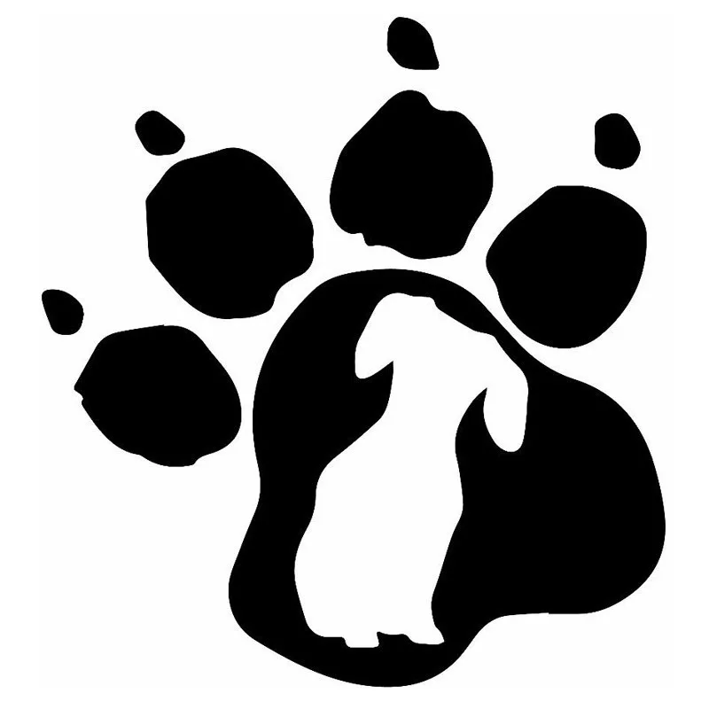 

Personalized Car Sticker Dachshund Dog Paw Print Decal PVC Cars Styling Motorcycle Decoration Fashion Decals 15cm*15cm
