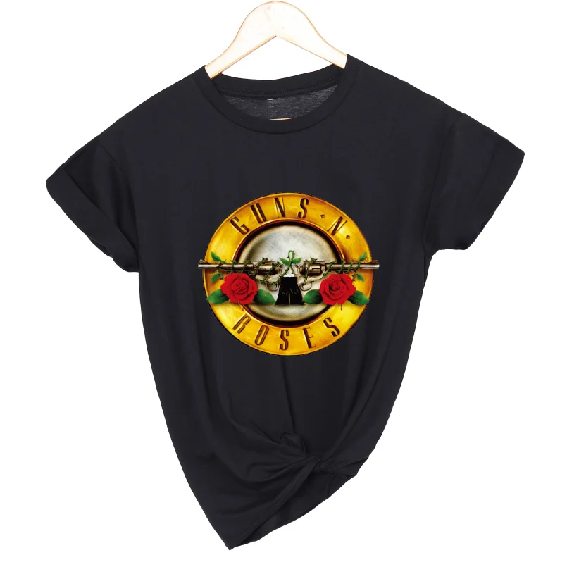 Graphic tee GUNS and Roses Rock Band Tshirts Women Summer oversized t-shirt female summer tops t shirt women