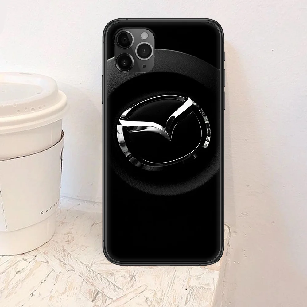 

Mazdaa Phone Case For Iphone 4 4s 5 5S SE 5C 6 6S 7 8 Plus X XS XR 11 12 Mini Pro Max 2020 black Back Painting Bumper Luxury
