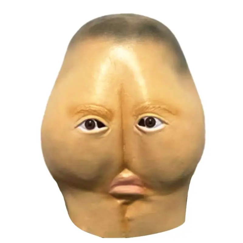 Латексная Маска на голову для взрослых попа реквизит косплея аксессуар