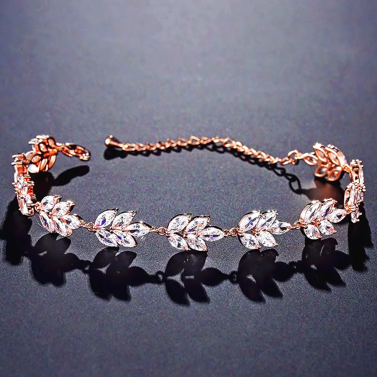 UILZ винтажный роскошный цветочный дизайн кубический циркон регулируемые