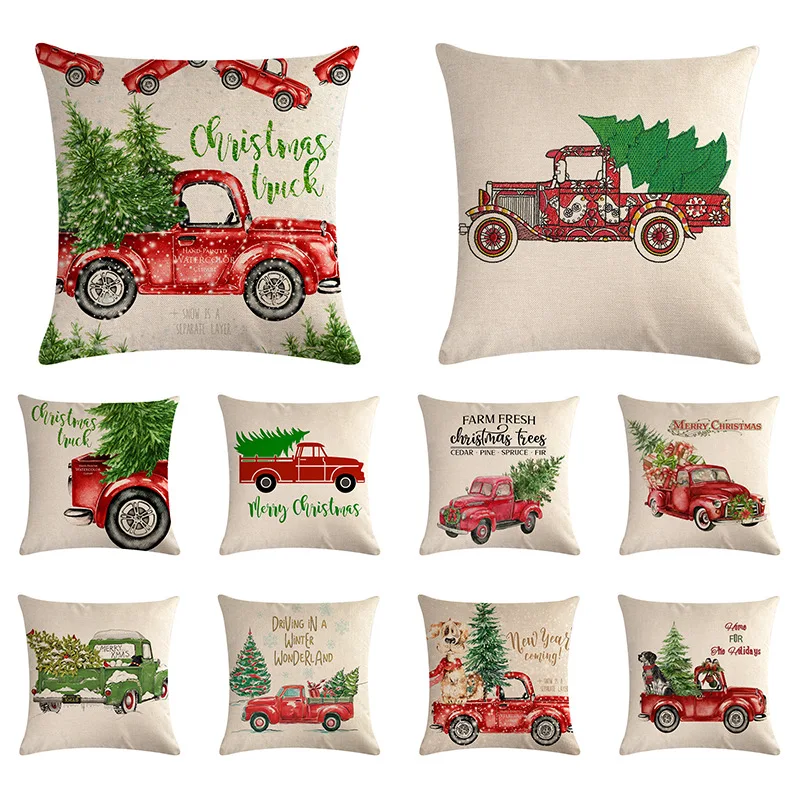 Рождественские наволочки для дивана кровати автомобильного сиденья 45x45 см