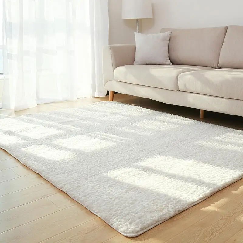 Living Room Rug Area Solid Carpet Fluffy Soft Home Decor White Plush Bedroom Kitchen Floor Mats Tapete | Дом и сад