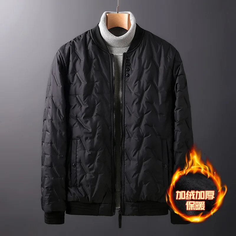 Куртка мужская однотонная на хлопковом наполнителе Повседневная теплая верхняя