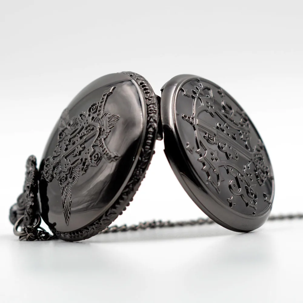 Новые модные кварцевые карманные часы Kuroshitsuji черный Батлер аналоговые Мужские и