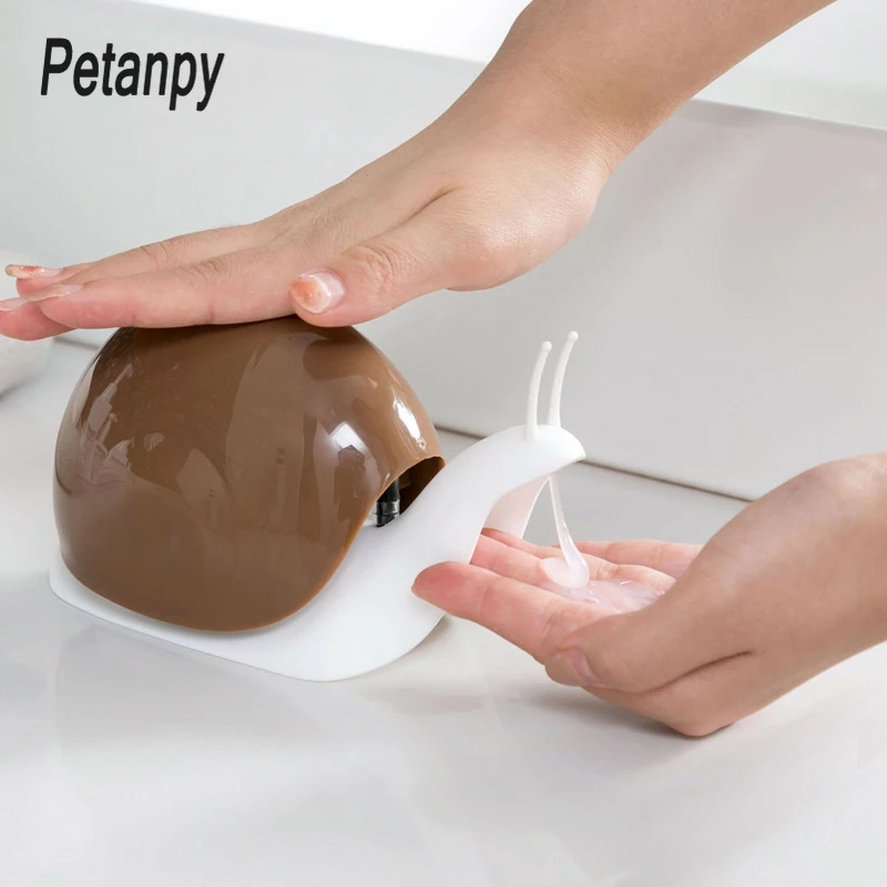 

Portable Cute Snail Soap Dispensers Pressure Hand for Bathroom Plastic Practical Shampoo Shower Gel Container soap saver