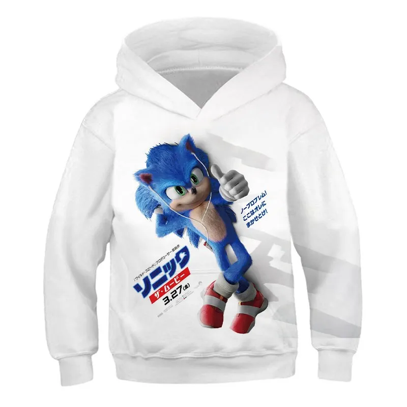 Новые Мультяшные свитшоты из аниме-фильма Ежик семейная одежда с 3D принтом