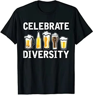 

Празднование разнообразия пива смешной питьевой вечевечерние НКИ подарок футболка