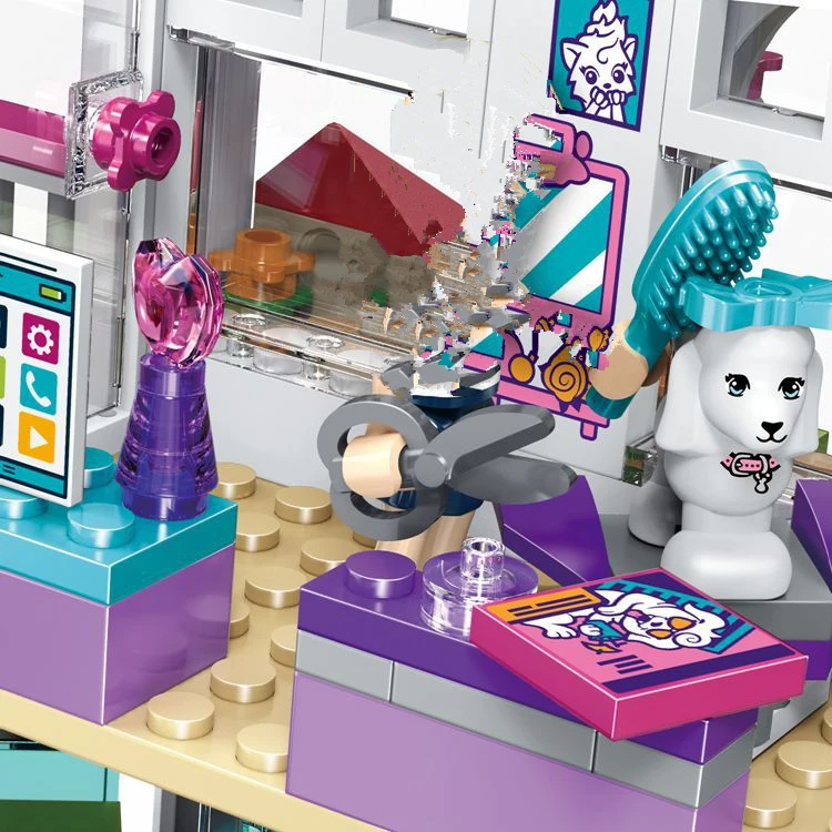 550 шт строительные блоки игрушечное здание с Lepiningly Friends 41345 The Heartlake City Pet Center Shop