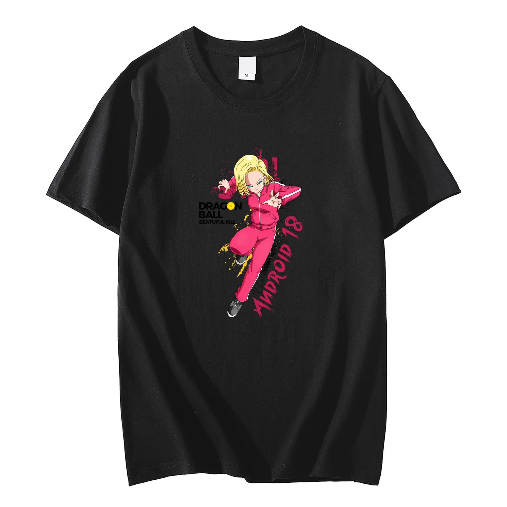 

2021 Men/Women Summer Black Street Sleeve Tops Hip Hop Fashion Dragon Ball bandai T-shirt Cotton Tees Short