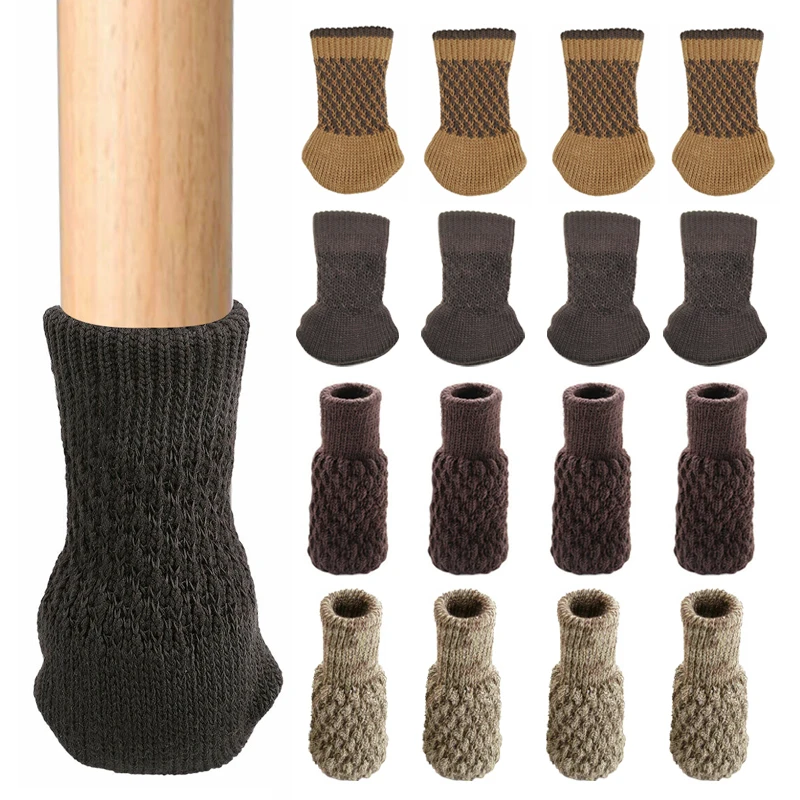 4 шт. 8*5 см вязаные ножки для стола носочки стула ткань защита пола