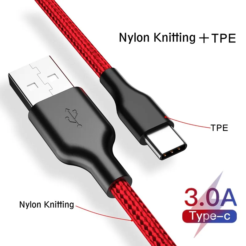 USB Type C телефонный кабель для Samsung S9 Galaxy note9 мобильный телефон быстрой зарядки Huawei