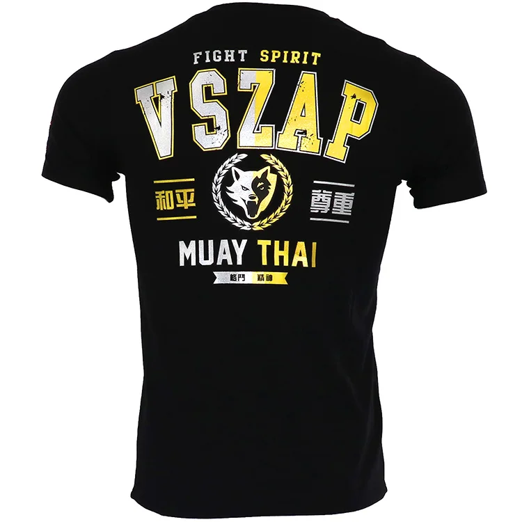 VSZAP Золото Серебро Kirin бокс ММА Футболка Тренажерный зал боевые искусства Фитнес