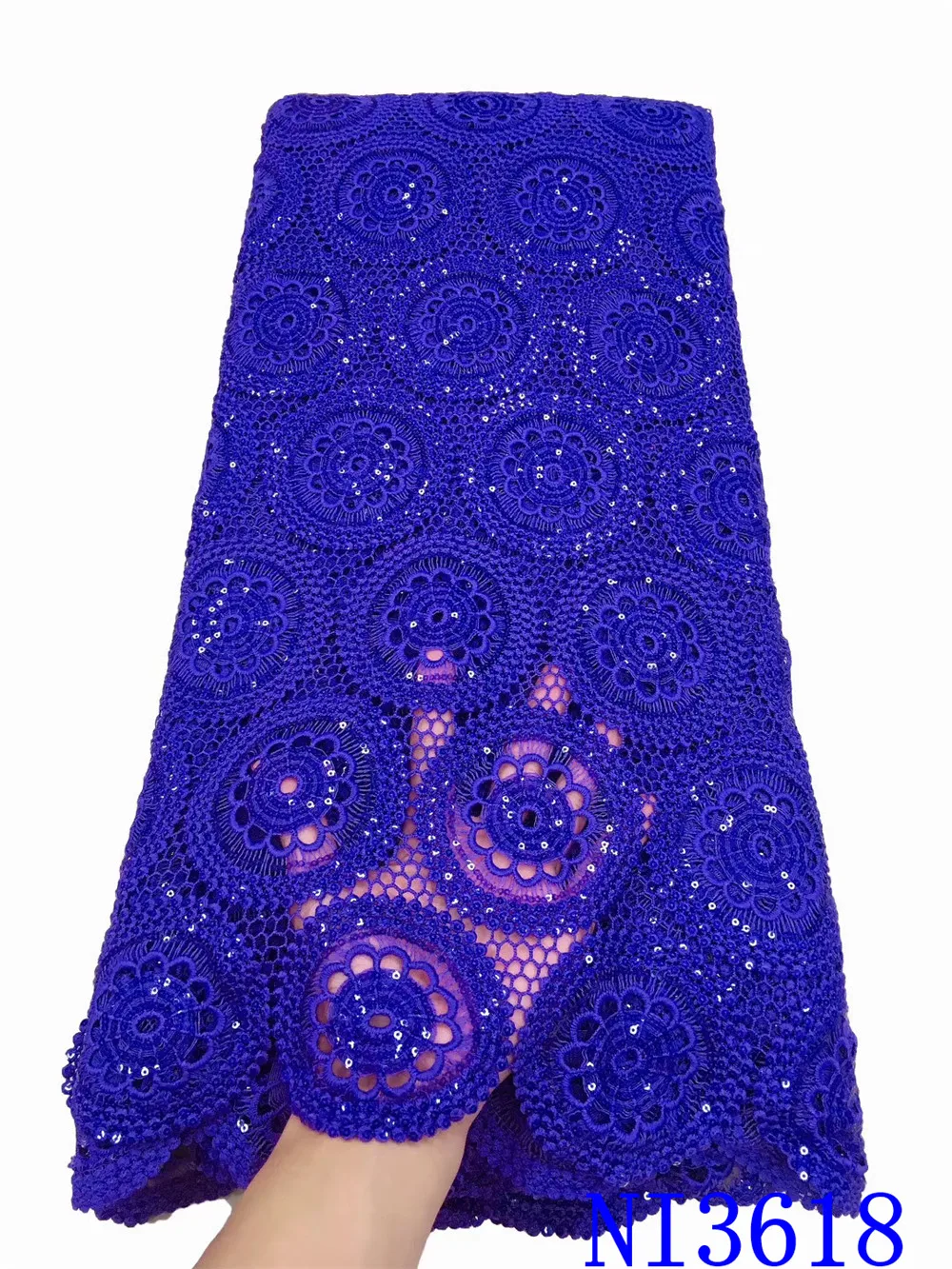 

NI.AI African Guipure Cord Lace Fabric 2020 High Quality Lace Latest Nigerian French Cord Lace Fabrics For Dress Sewing NI3618