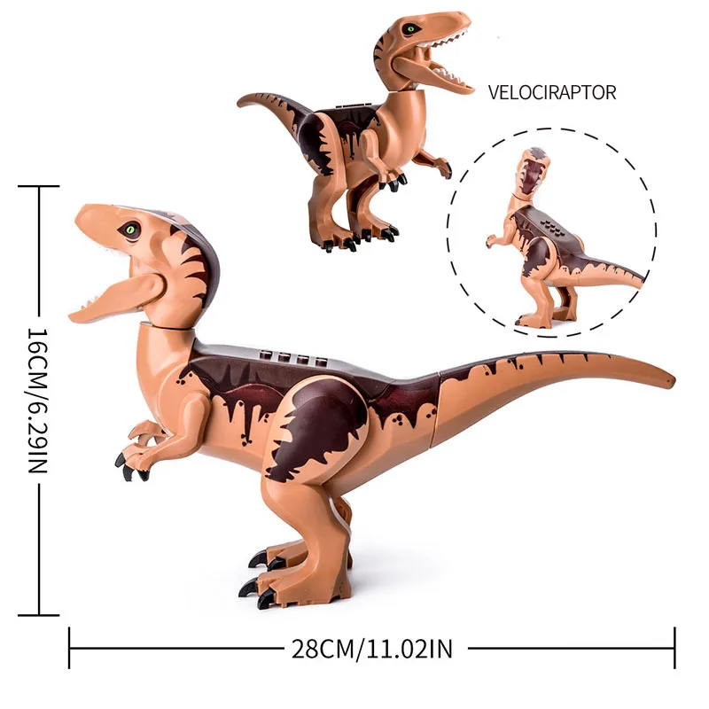 Конструктор Парк Юрского периода 2 фигурки динозавров белый стирол Велоцираптор
