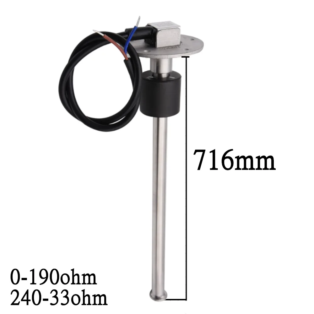 Изготовление размеров под заказ датчик уровня топлива Сенсор 716 мм подходит для 0-190ohm 240-33ohm уровня топлива Отправка блок лодки морские аксессуары