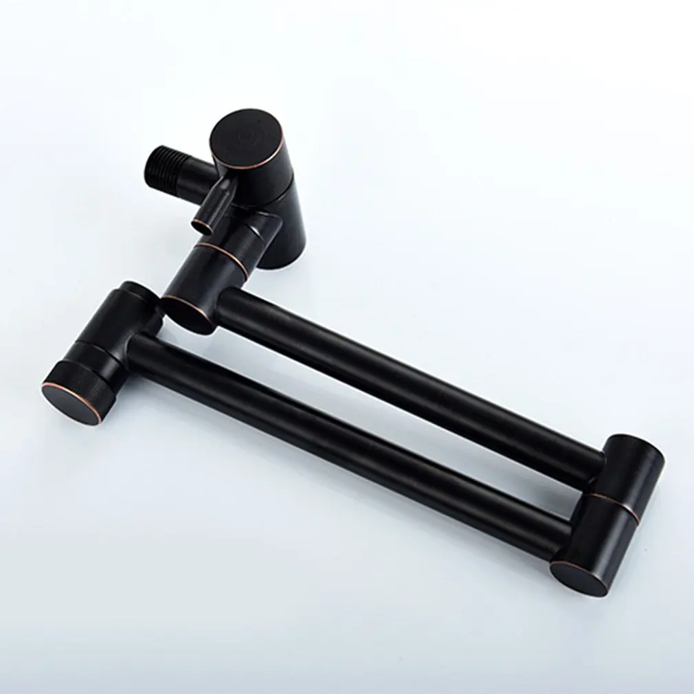 

Copper Wall-mounted Folding Faucet Kitchen Sink Faucet Single Cold Collapsible Faucet Universal Rotating Faucet
