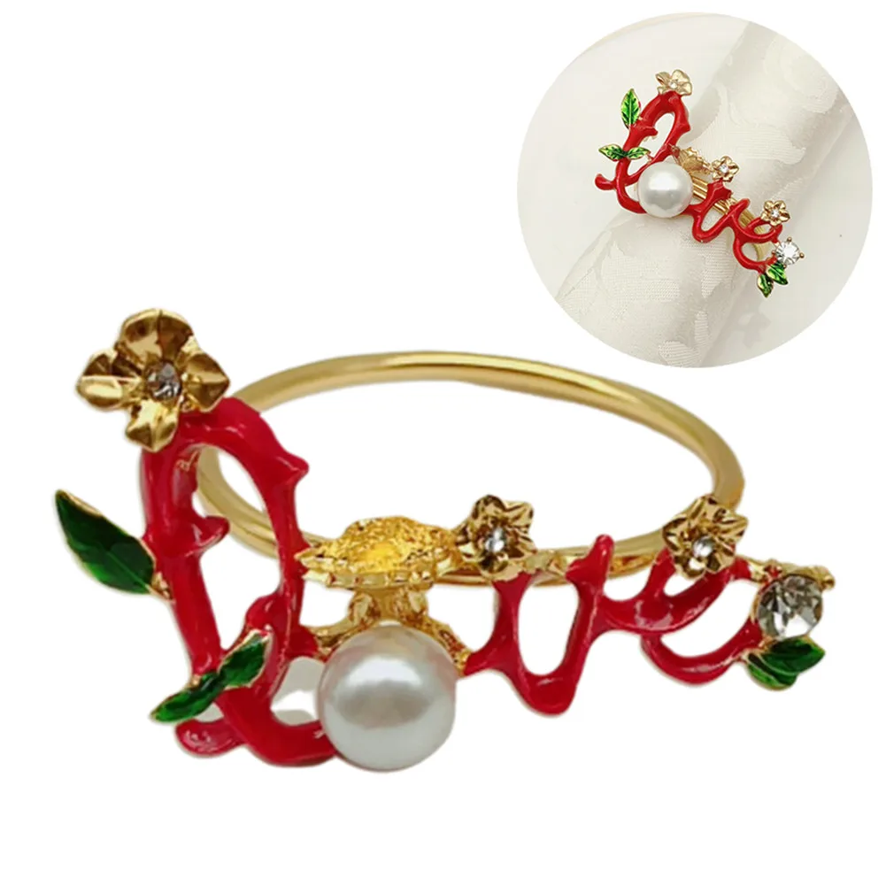 Простая пуговица для салфетки сверкающие стразы кольцо салфеток украшение стола